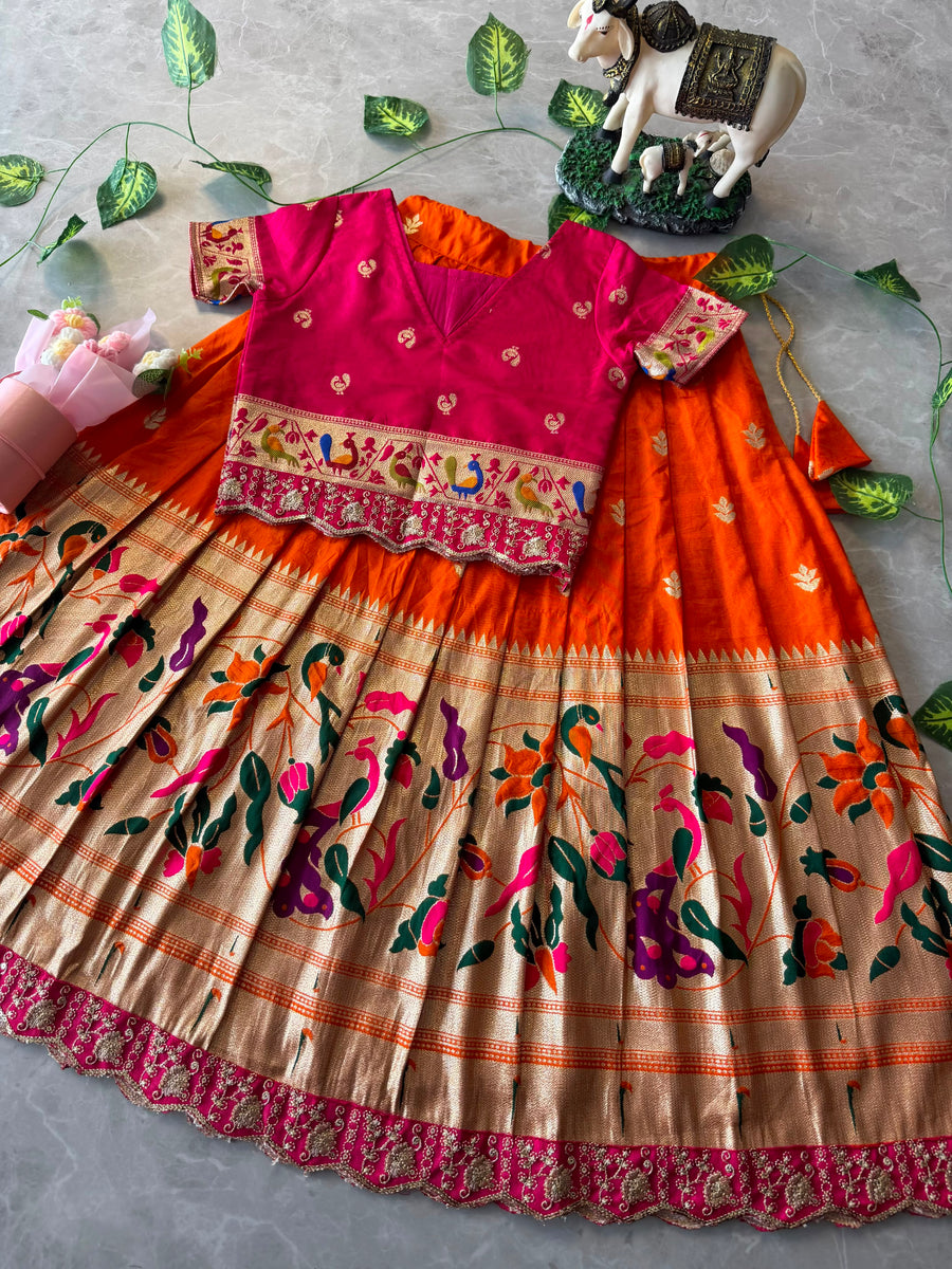 Kids Paithani Lehenga Collection