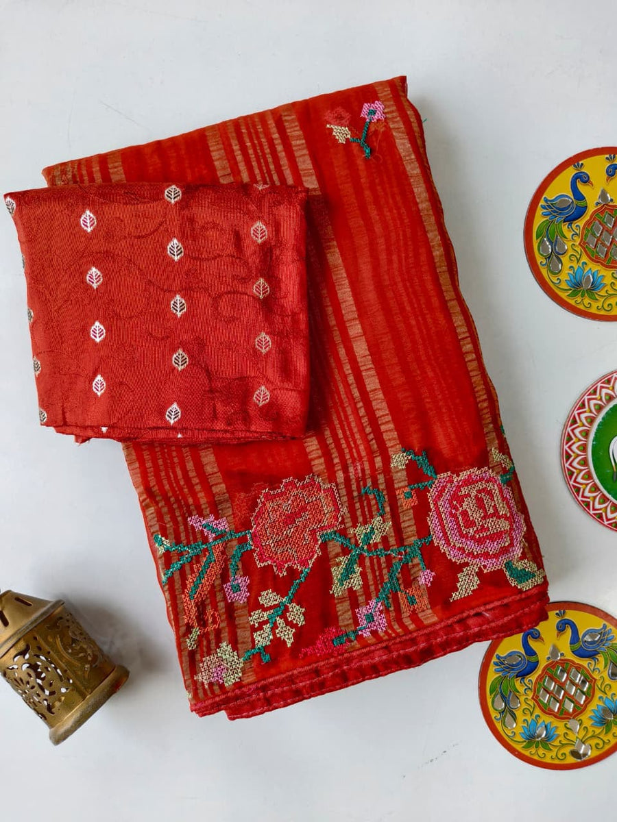 Elegant pure soft chiffon saree