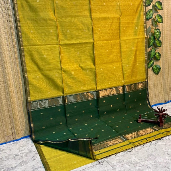 Elegant star ⭐ design Maheswari handloom cotton saree