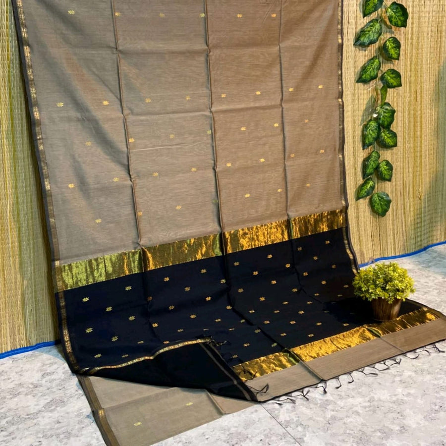 Elegant star ⭐ design Maheswari handloom cotton saree