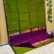 Elegant star ⭐ design Maheswari handloom cotton saree