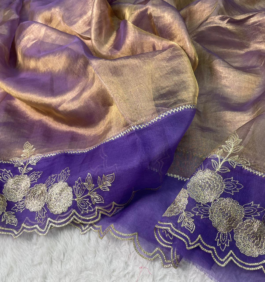 Banarasi Pure Tissue Embroidery Saree