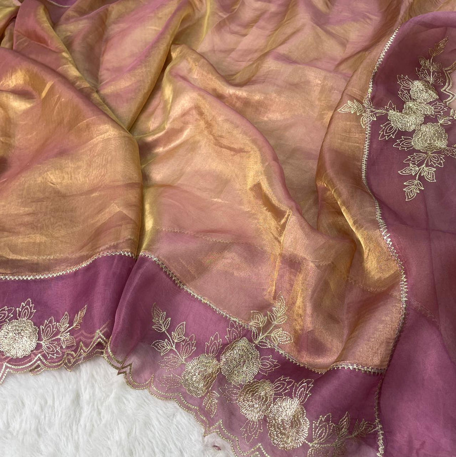 Banarasi Pure Tissue Embroidery Saree