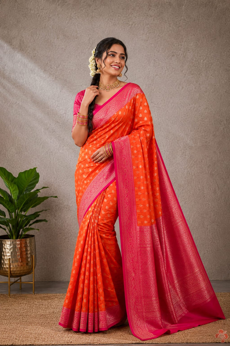 Premium soft flowy Banarasi saree