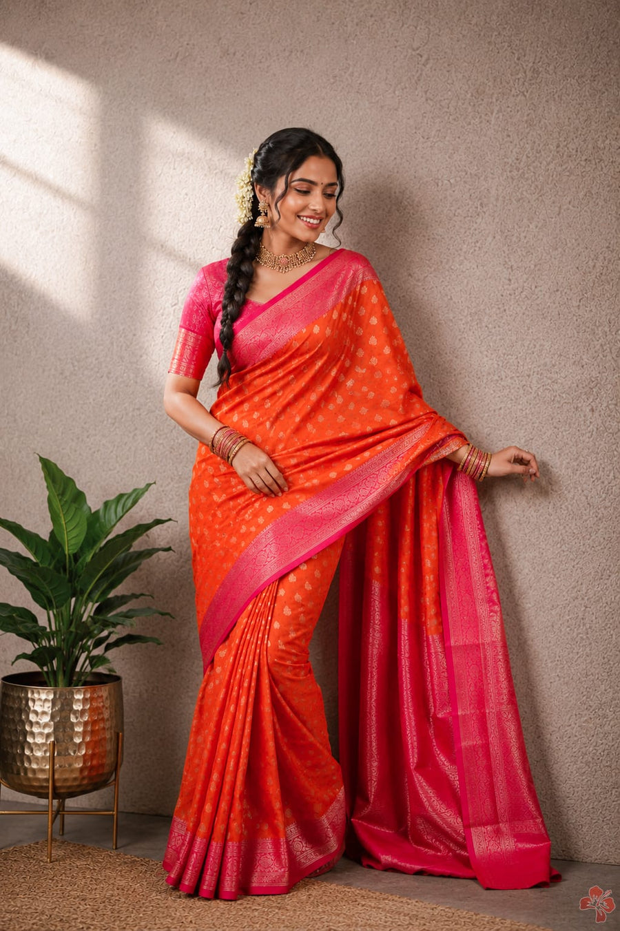 Premium soft flowy Banarasi saree