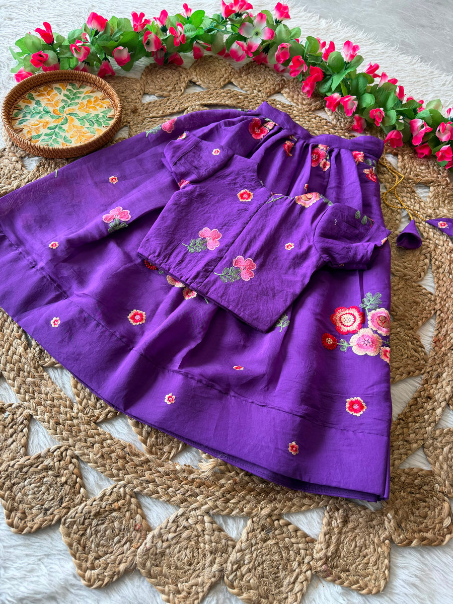 Soft Mul Chanderi lehenga and blouse