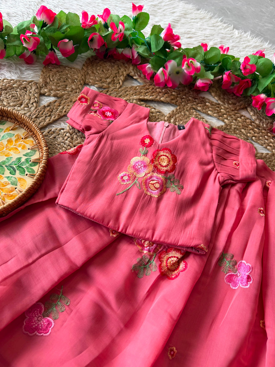 Soft Mul Chanderi lehenga and blouse