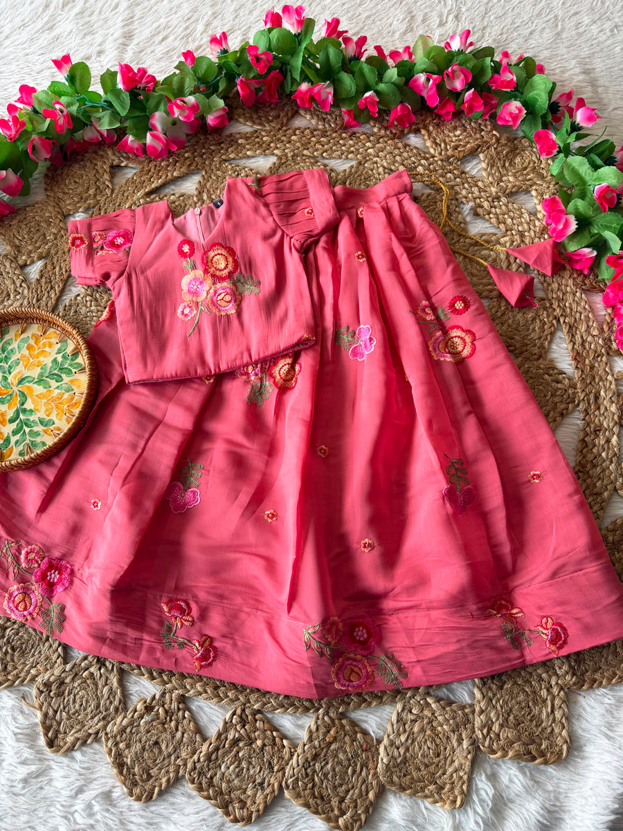 Soft Mul Chanderi lehenga and blouse