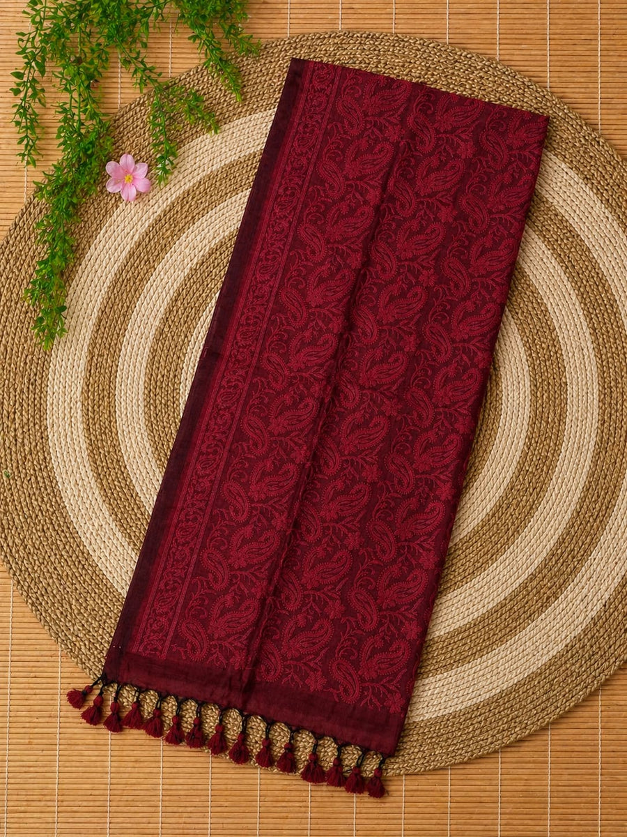 Pure Cotton Special all over Stitch Chikankari Saree
