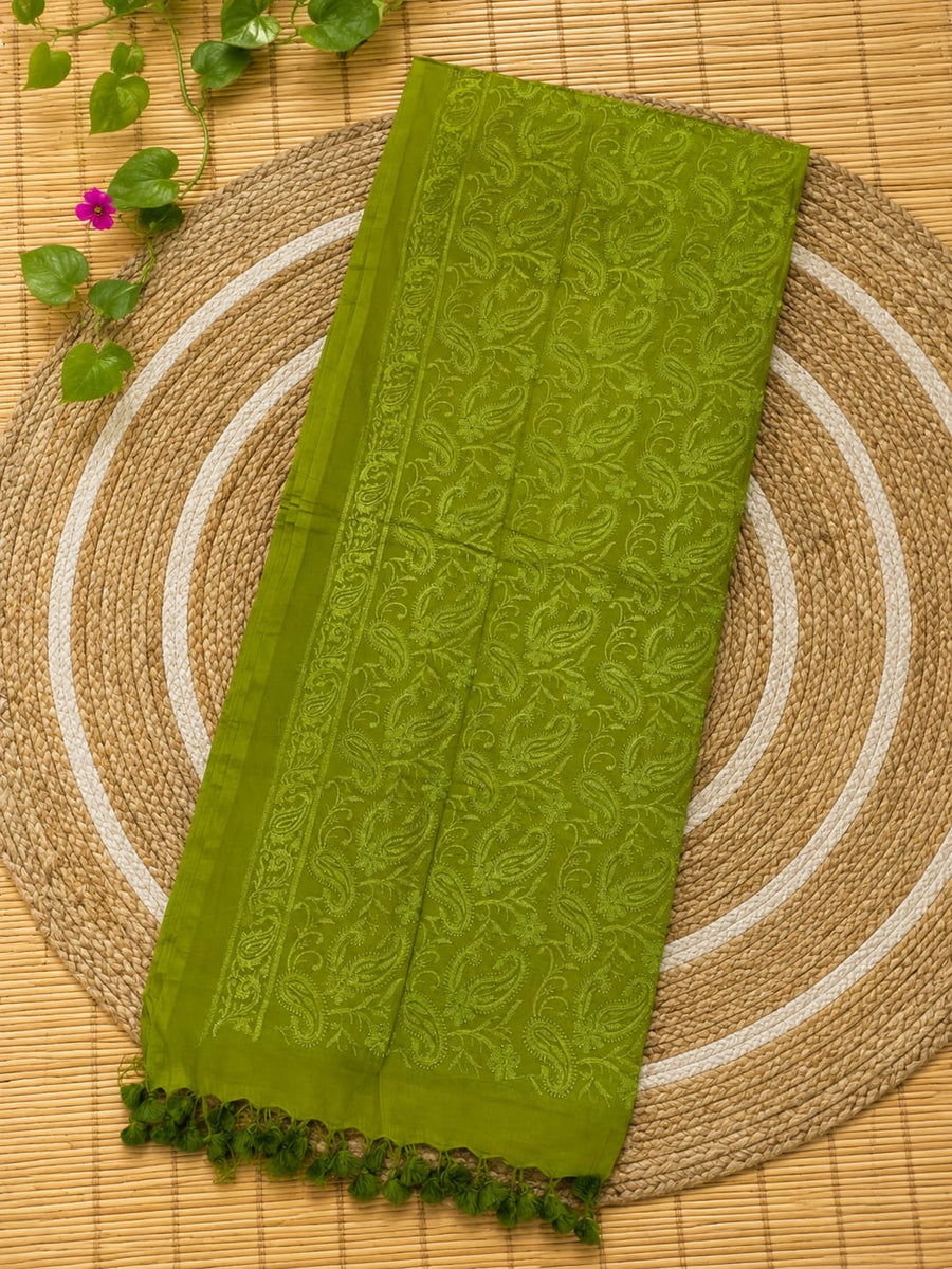 Pure Cotton Special all over Stitch Chikankari Saree