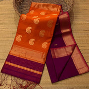 Handloom Ball Buti semi Maheshwari Saree