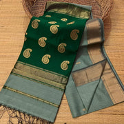 Handloom Ball Buti semi Maheshwari Saree