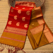 Handloom Ball Buti semi Maheshwari Saree