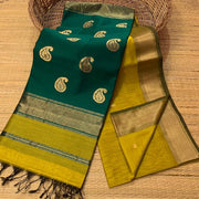 Handloom Ball Buti semi Maheshwari Saree