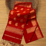 Handloom Ball Buti semi Maheshwari Saree