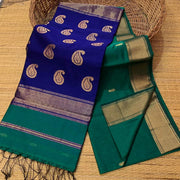 Handloom Ball Buti semi Maheshwari Saree