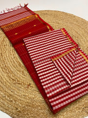Maheshwari handloom Madras checks saree