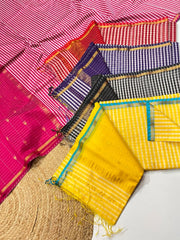 Maheshwari handloom Madras checks saree