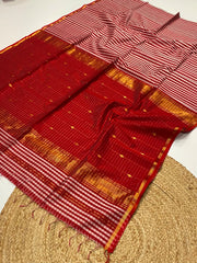 Maheshwari handloom Madras checks saree