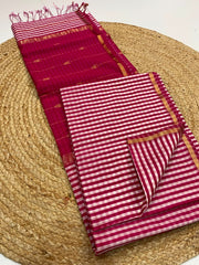 Maheshwari handloom Madras checks saree