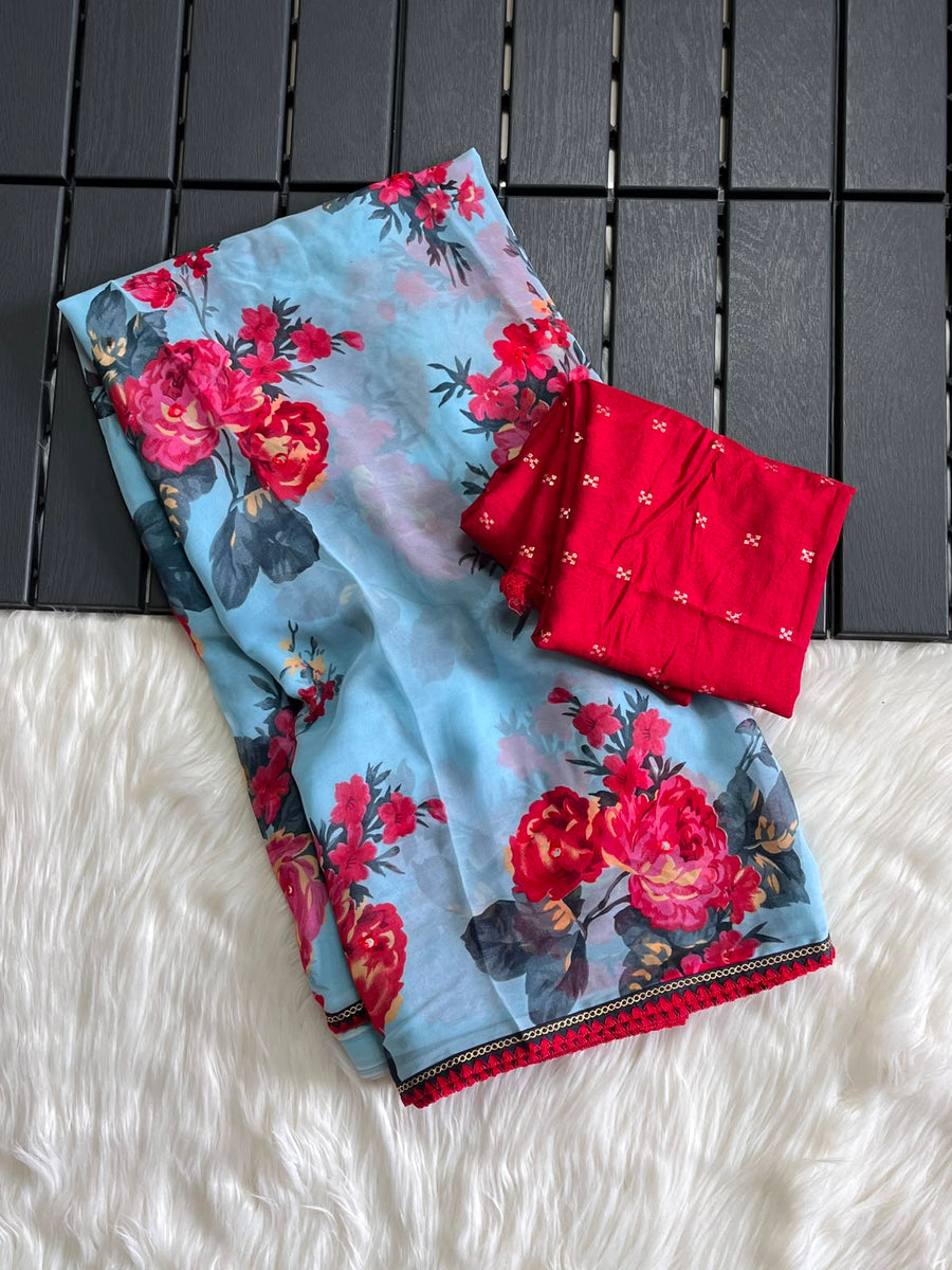 Premium Georgette Saree