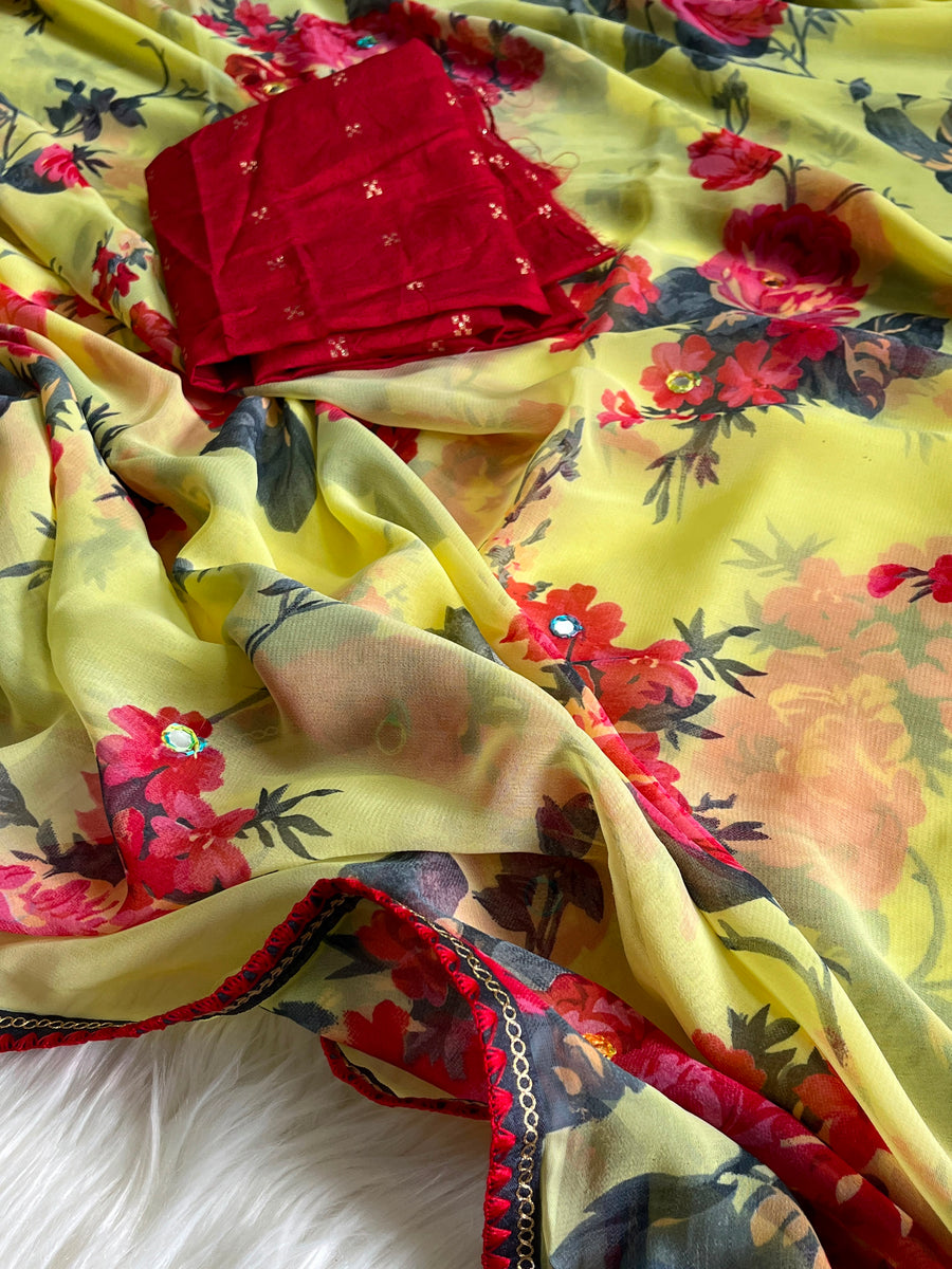 Premium Georgette Saree
