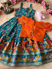 Beautiful kids gown with matching coat