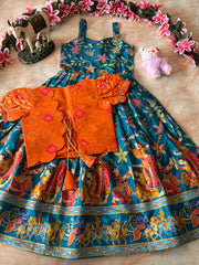 Beautiful kids gown with matching coat