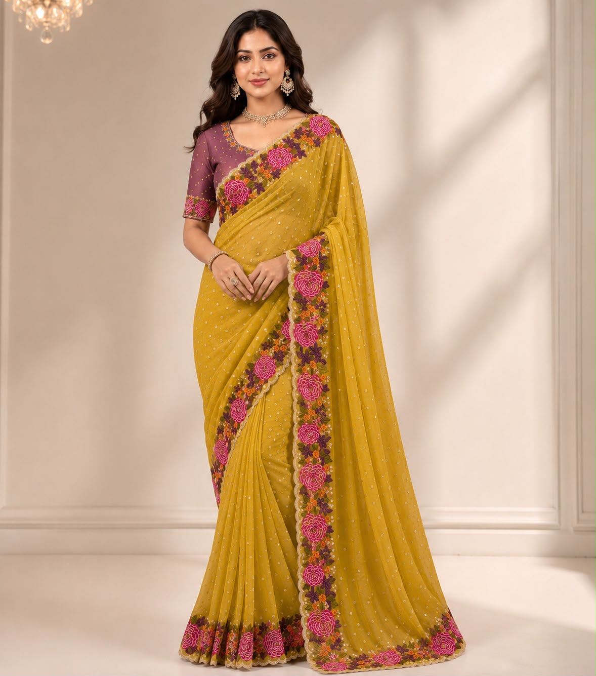 Elegant organza silk saree