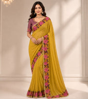 Elegant organza silk saree