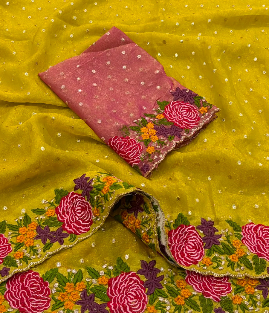 Elegant organza silk saree
