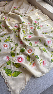 Pure soft cosmo munga silk saree