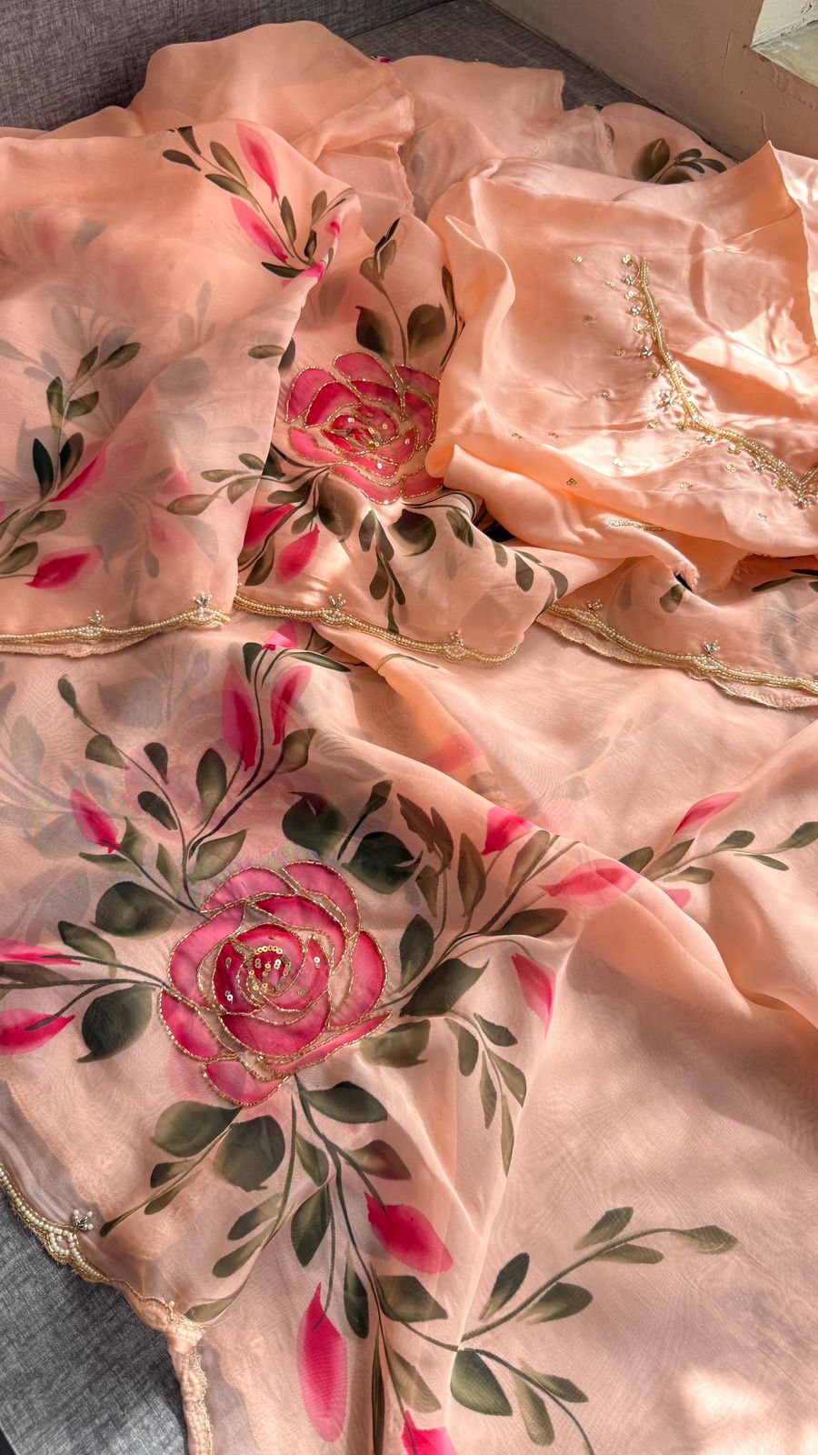 Pure soft organza saree