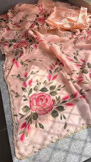 Pure soft organza saree