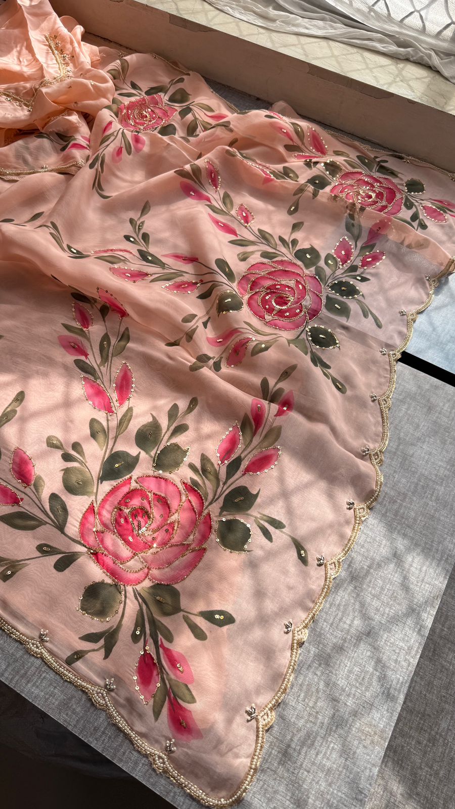 Pure soft organza saree