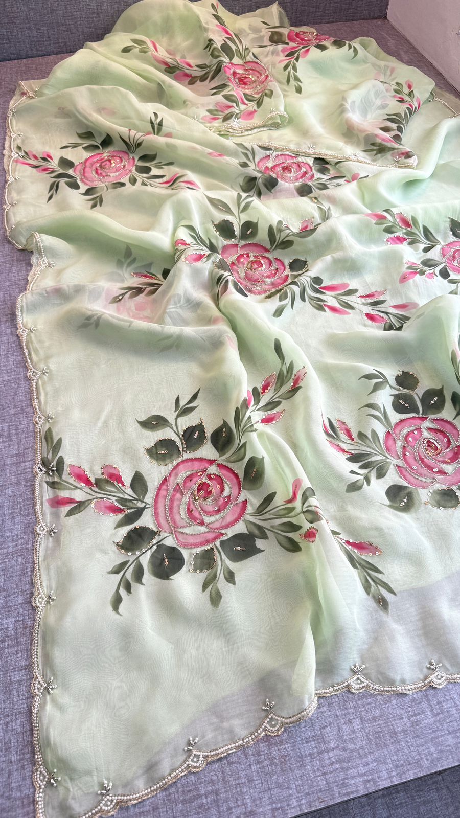 Pure soft organza saree