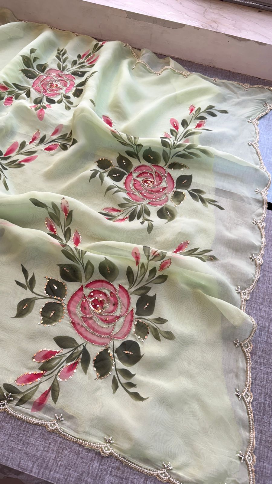 Pure soft organza saree