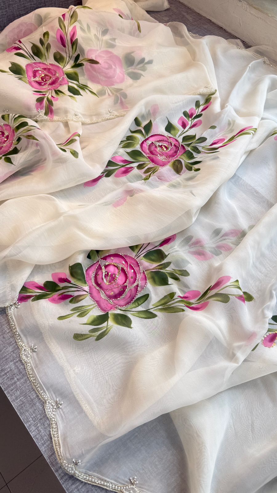 Pure soft organza saree