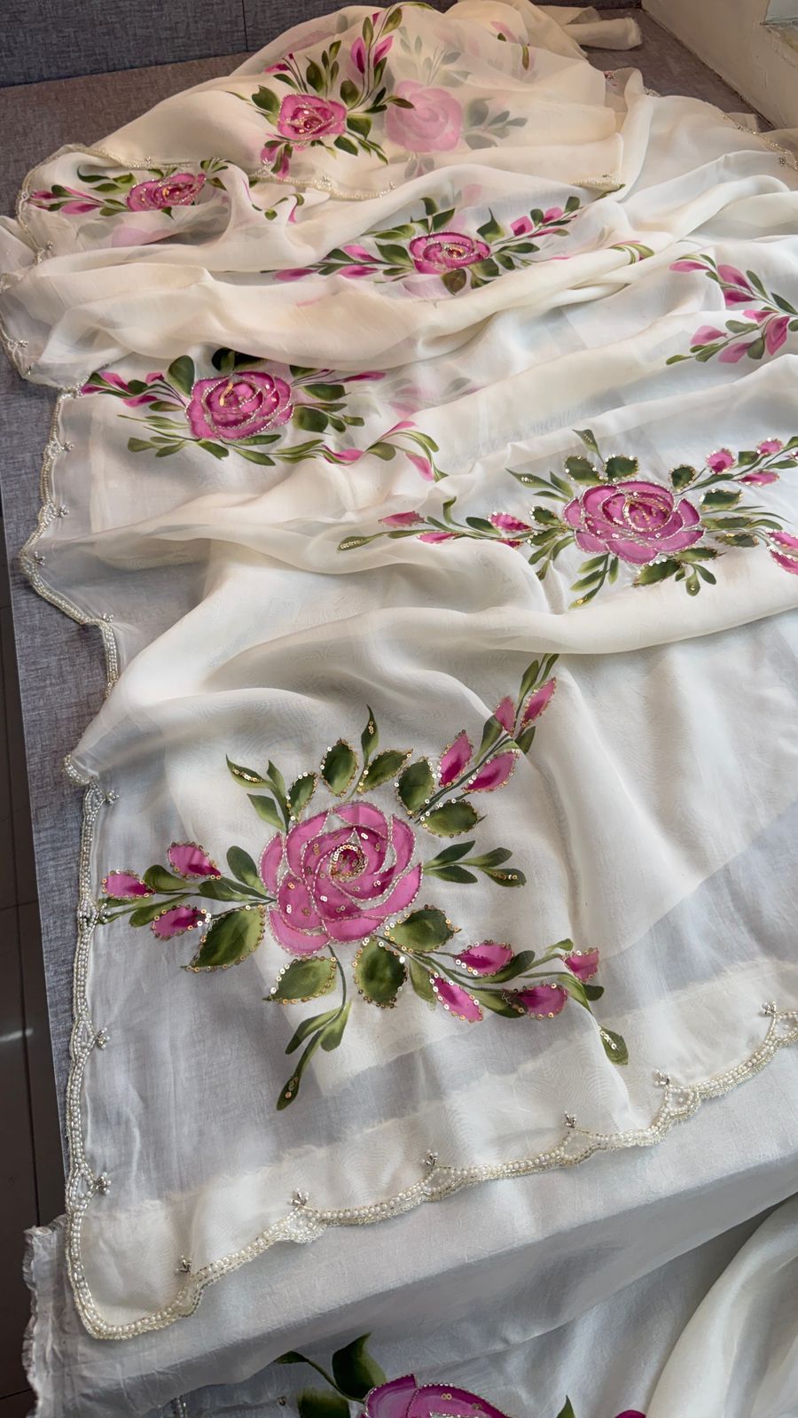Pure soft organza saree