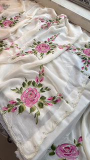 Pure soft organza saree