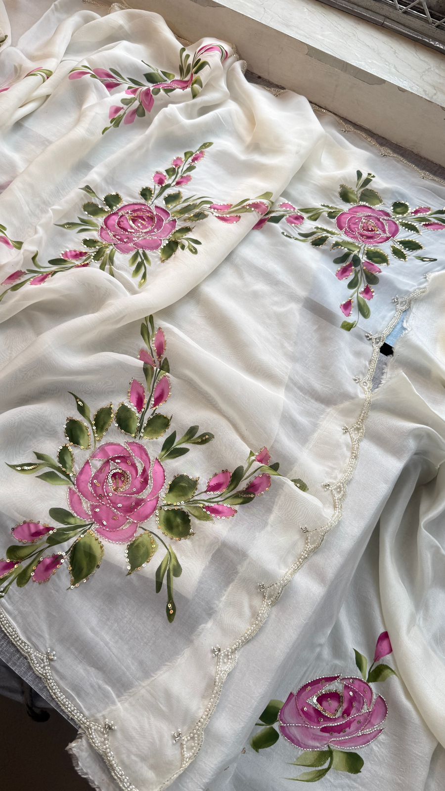 Pure soft organza saree