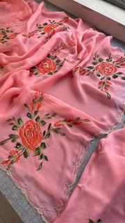 Pure soft organza saree