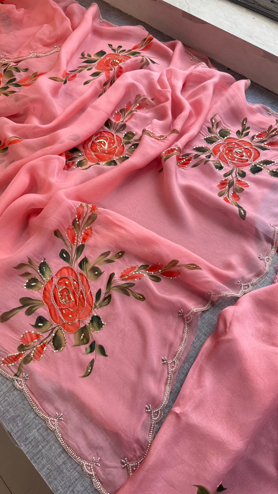 Pure soft organza saree