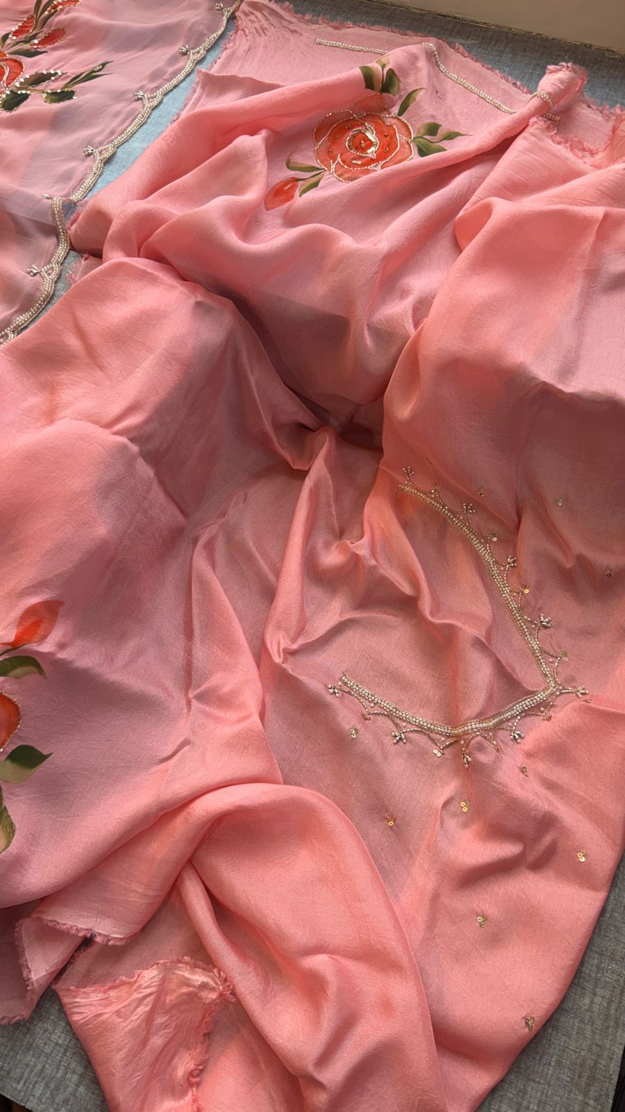 Pure soft organza saree