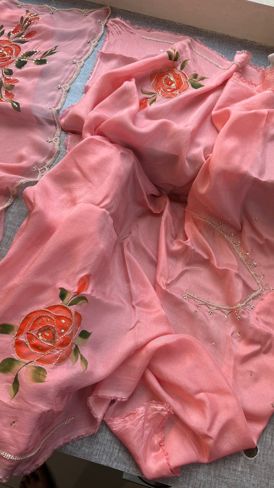 Pure soft organza saree