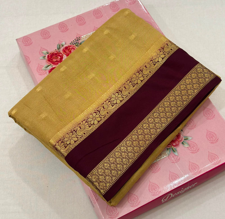 Premium Anushree Mysore Crepe Silk Saree