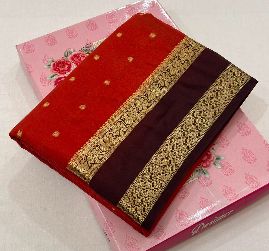 Premium Anushree Mysore Crepe Silk Saree