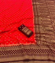 Premium Banarasi Khadi Georgette Saree