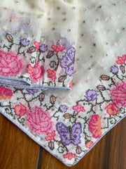 Organza Tissue embroidered saree