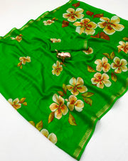 Pure Soft Marshmallow 3D Floral Printed Saree